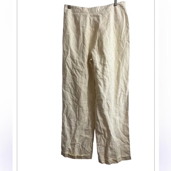 Giorgio Armani Cream Classico Trousers Cuffed Pleated Sz 46 US Sz 10-12 Women - Picture 12 of 12